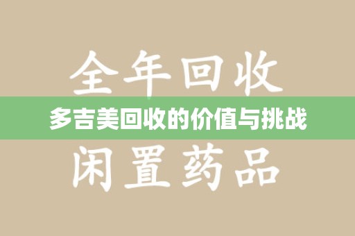 泉州多吉美回收的价值与挑战